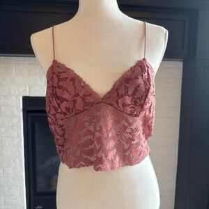 Free People Lace Cami in Blush M